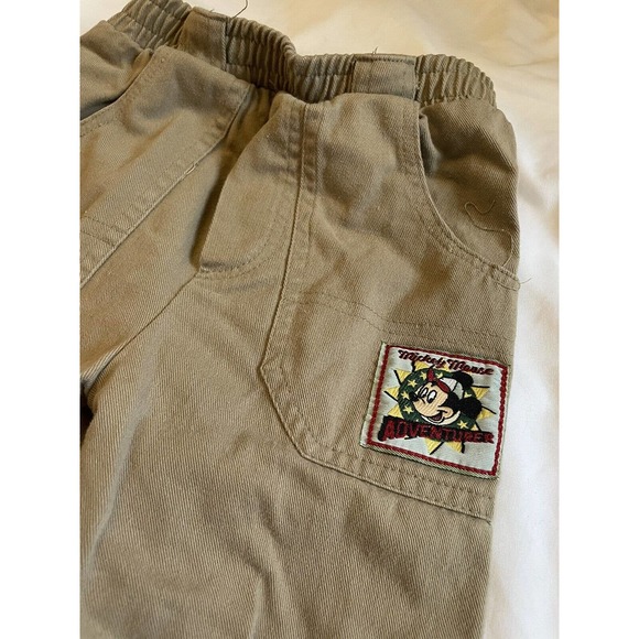 Vintage 90s Mickey Mouse Disney Stuff For Kids Embroidered Logo Pants Boy Size 4 - Picture 3 of 7